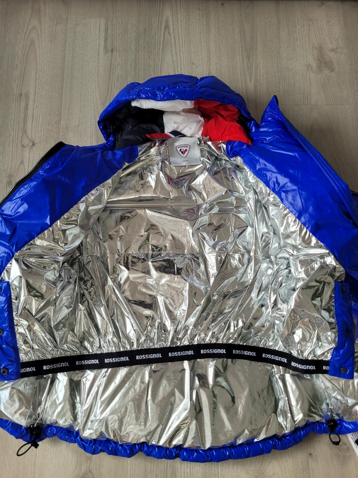 Women's ROSSIGNOL down oversize coat royal blue Color Size UK S New image 9