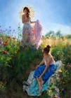 Art Giclee Printed Oil Painting Print Summer beauties Canvas