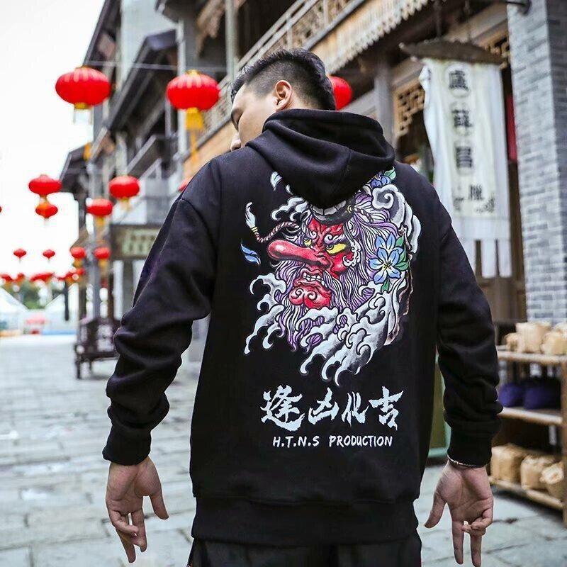 Japanese Style Hoodie Sweatshirt Harajuku Streetwear Print Japanese Style Hoodie Sweatshirt Harajuku Streetwear Print