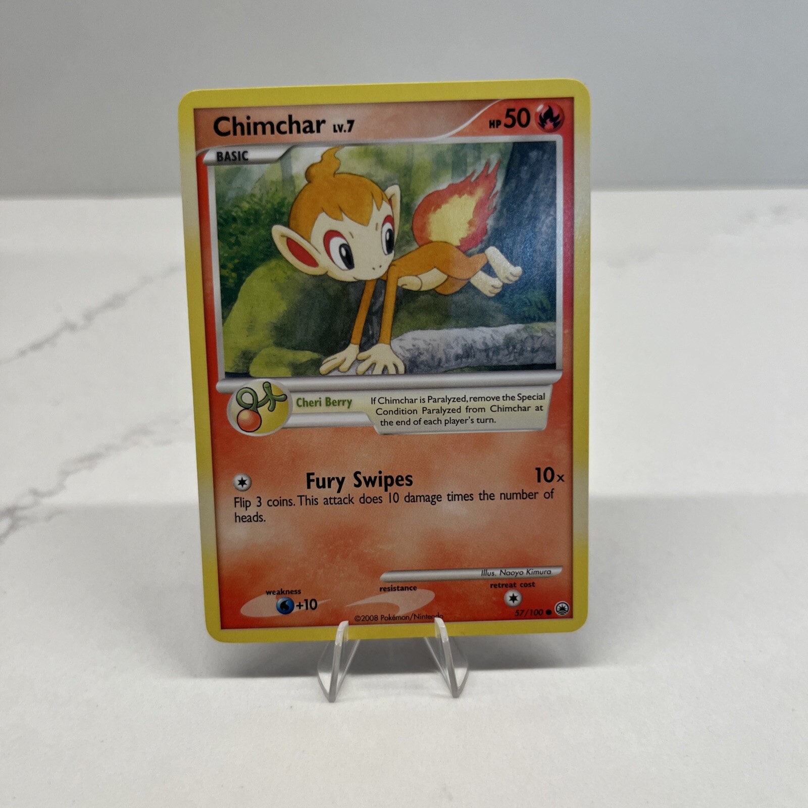 Pokemon Card Chimchar LV.7 Majestic Dawn 57/100 NEAR MINT Non-Holo Common TCG