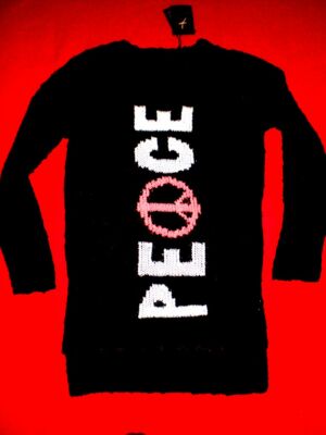 ATMOSPHERE SWEATER PRIMARK KNIT SWEATER PEACE BoHo BLOGGER 38 NEW EXCELLENT