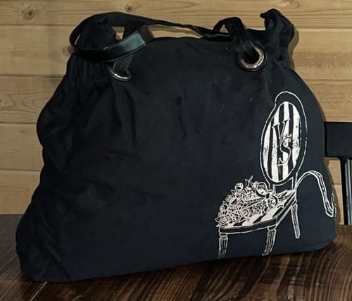 Vtg Victoria's Secret Weekender Tote Canvas Travel Bag French chair Dress Room