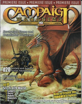 Campaign Magazine #1 Fumble Charts, Treasures, Bestiary SF Adventure D&D D20 FS