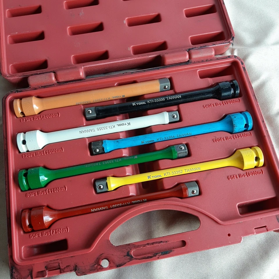 K Tool International KTI33350 7 Piece Torque Extension Set, 1/2" Drive - Image 2 of 4