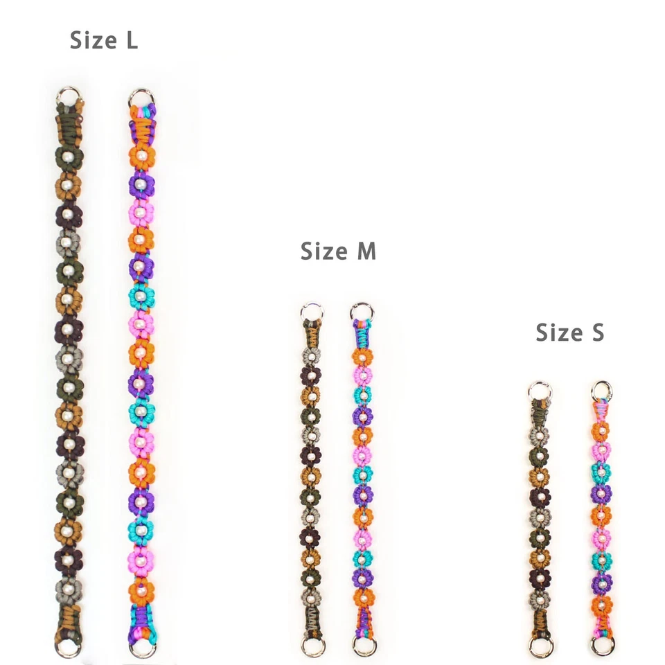 Lindo Único Hecho a Mano Paracord Colorido Diseño de Flores Collar de Perro Accesorio para Mascotas Foto 3 de 4