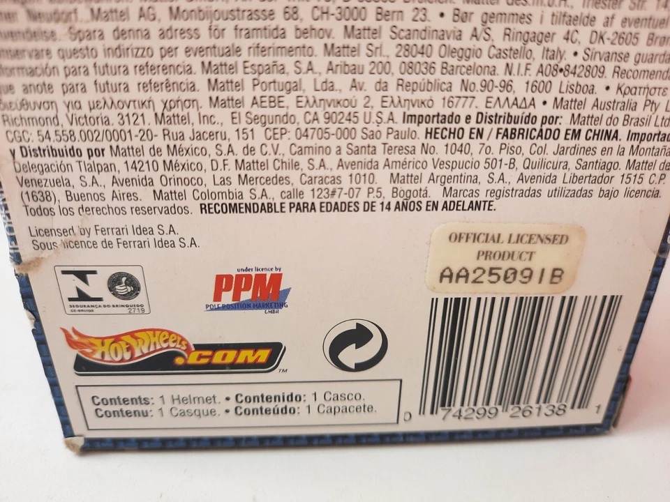 Hot Wheels Ferrari Michael Schumacher helmet 1999 1/8 - Immagine 3 di 3