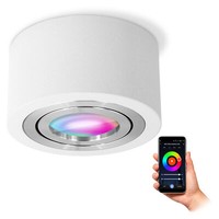 Luza IP44 Aufbauspot IP44 Weiß Rund Flach Inkl. Wifi Rgb Cct Led Dimmbar 230V 5W