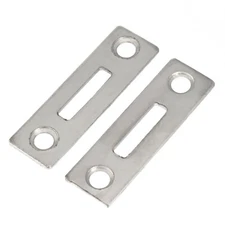 2pcs Cabinet Lock Strike Plate Replacement Part Catch Latch Drawer Screw