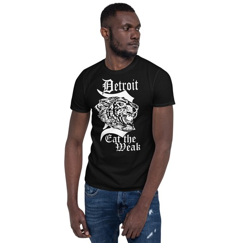 Detroit Tiger Eat the Weak Unisex T-Shirt Motor City Baseball Team MoTown Retro - Picture 4 of 9