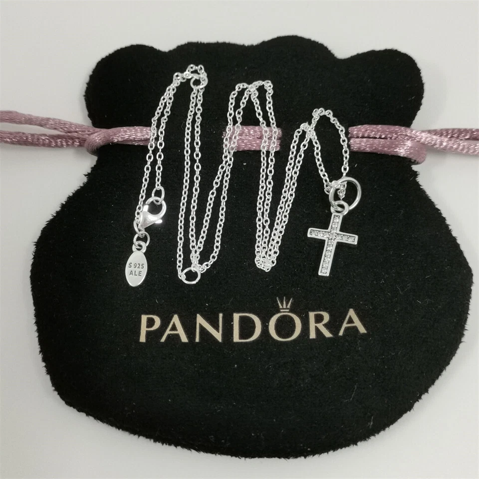 set pandora sparkling cross pendant necklace - Изображение 4 из 4
