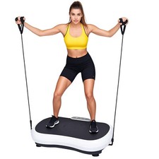 Vibration Plate Exercise Machine Full-Body Workout Vibrating Platform White