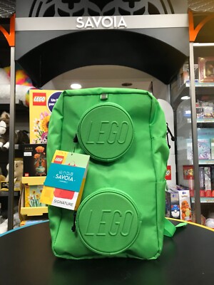 LEGO green brick shaped backpack 40x24x13cm