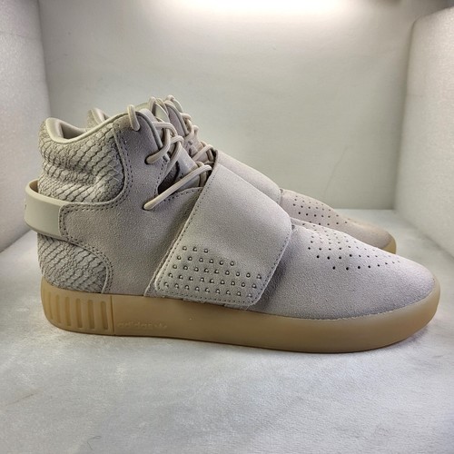 ADIDAS Tubular Invader Mens Mid Trainers Suede Beige UK7 *NEW/UNUSED* (X26) - Picture 6 of 21