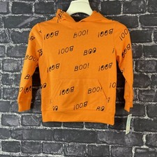 Cat  Jack Boys Size XS 4/5 Orange Pocket Hoodie Boo 