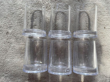 6 vasos de plástico años 70 vasos para cepillado de dientes