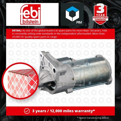 Starter Motor fits RENAULT TRAFIC Mk2 1.9D 01 to 06 7700115479 7700116260 Febi