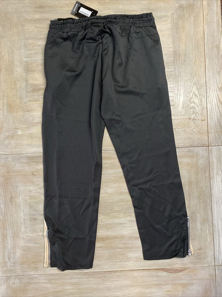 Men’s joggers 4XL Jog Pants Boohoo Poly Track Pants Black Tracksuit