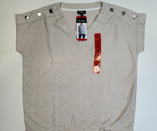 Jones New York Damen Struktur Top mit Knopfdetails, Elfenbein - Bild 14 von 19