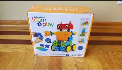 Lakeshore Learn & Play Gear-Bot w/Remote, Motorized Base, 149 Pieces, & Manual