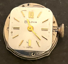 Vintage Bulova Cal 7BPP Women's Watch Movement Good Balance 7 BPP 17j Swiss