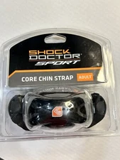 Shock Doctor Sport Core Chin Strap -Adult Size-New Sealed-Adjustable-Black