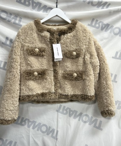 Urban Revive Furry Coat Crew Neck Size M - Picture 5 of 6