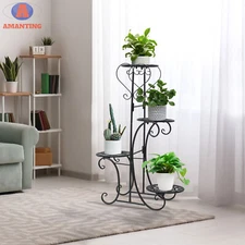 Extra Large Metal Plant Stand Shelf Anti Rust Iron Garden Flower Rack Out/Indoor