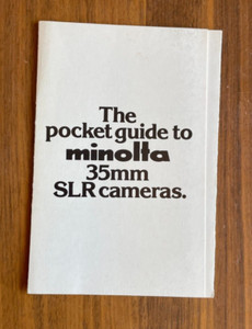 The Pocket Guide To Minolta 35mm SLR Cameras Booklet