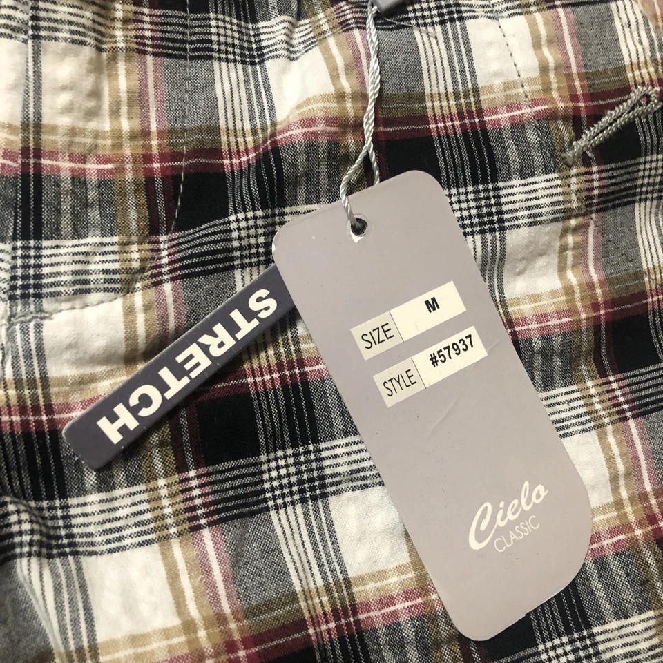 Pantalones Cortos Cielo Clásicos Cuadros Bolsillos Para Mujer Talla M Cremallera Nuevos Con Etiquetas Foto 3 de 4