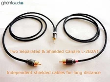 B02 (0.5m 1.5ft)---3.5mm Jack 1/8" TRS to Dual(2) RCA Canare L-2B2AT Audio Cable