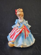 Vtg Josef Originals Betsy Ross Music Box~God Bless America~Flag July 4th Freedom