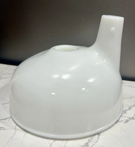 Vintage Sunbeam Mixmaster Juicer White Milk Glass Bowl Attachment & Spout