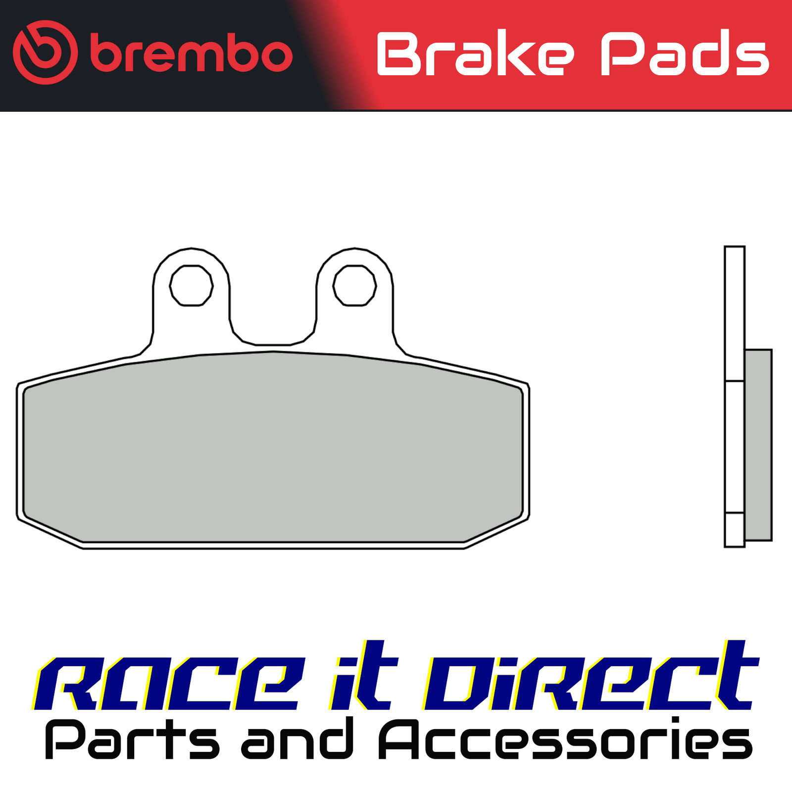 Brake Pads for GUZZI 750 V7 III STONE ABS 2017-2018 Rear Street Brembo