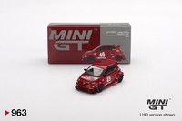 1/64 MINI-GT MGT00963-L Fiat 595 Abarth LB Works Abas Works 2024 Rennrot #49
