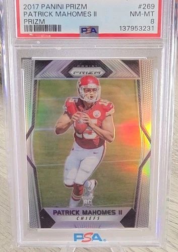 Panini 2017 Prizm Patrick Mahomes II Chiefs Silver Prizm Rookie #269