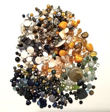 Bag of assorted mixed beads, gemstone beads, mixed sizes and colours for crafts