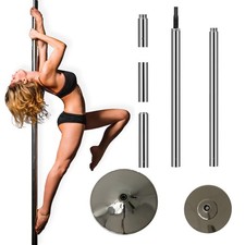 PoleDance Tanzstange Tabledance 45mm GoGo Ohne Bohren Drehend Statisch 223-274cm