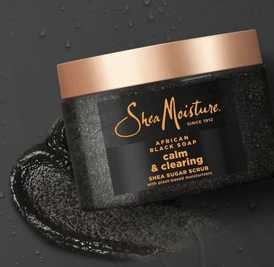 Shea Moisture Sugar Body Scrub African Black Soap, Calm & Clearing, 12 oz