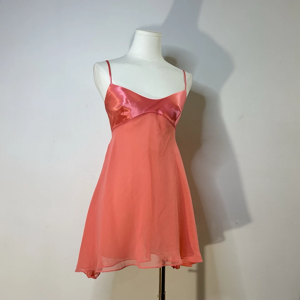 Camisón Babydoll Y2K Victoria’s Secret Rosa Suave Niña Fairycore Mujer’s Pequeño Foto 3 de 4