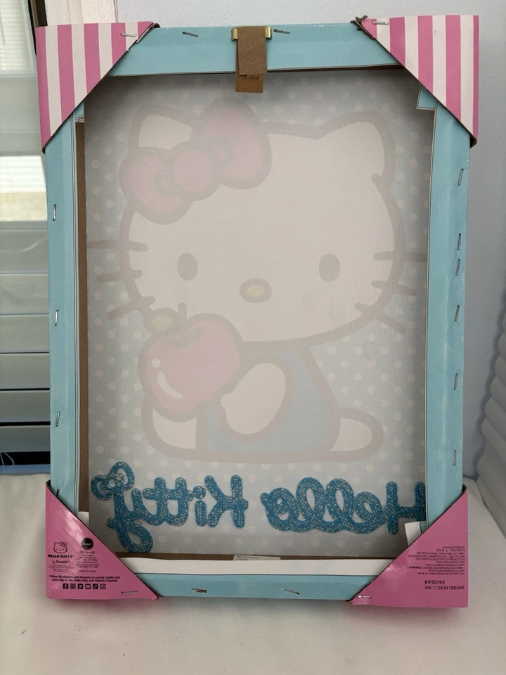 Arte de pared de dibujos animados de Hello Kitty habitación de niños lienzo enmarcado - ¡NUEVO!! Foto 2 de 2