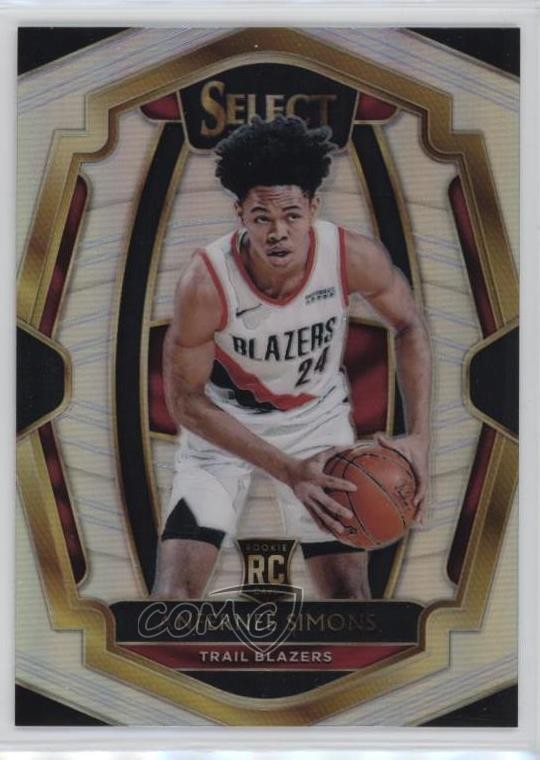 2018-19 Panini Select Premier Level Silver Prizm Anfernee Simons #136 gc7