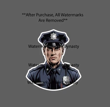 Cop Sticker Waterproof Decal Man Chief of Police Job Work Gift NEW