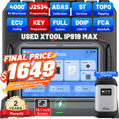XTOOL IP919 MAX Diagnostic Tool J2534 ECU Programming Coding IMMO Key Programmer