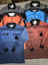 6 Official Sports International NISOA Referee L Jerseys 4 Long Sleeve 2 Short A6