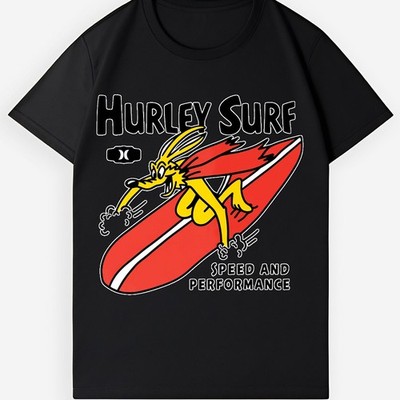 Retro Hurley Surf Speed Performance Retro Coyote Graphic Tee for Men Women