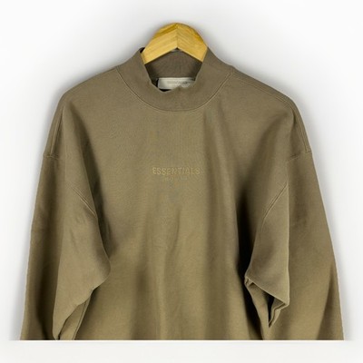 Fear Of God Essentials Oversized Crew Neck Brown Wood Sweatshirt Men s Medium