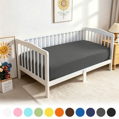 Ultra Soft Microfiber Fitted Crib Sheet, Easy Care Toddler Fitted Sheet