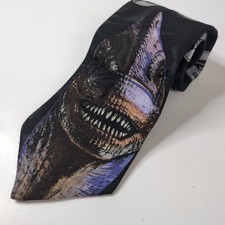 Jurassic Park 90's Movie Necktie Brachiosaur Brontosaurus Vtg Tie 57 inches