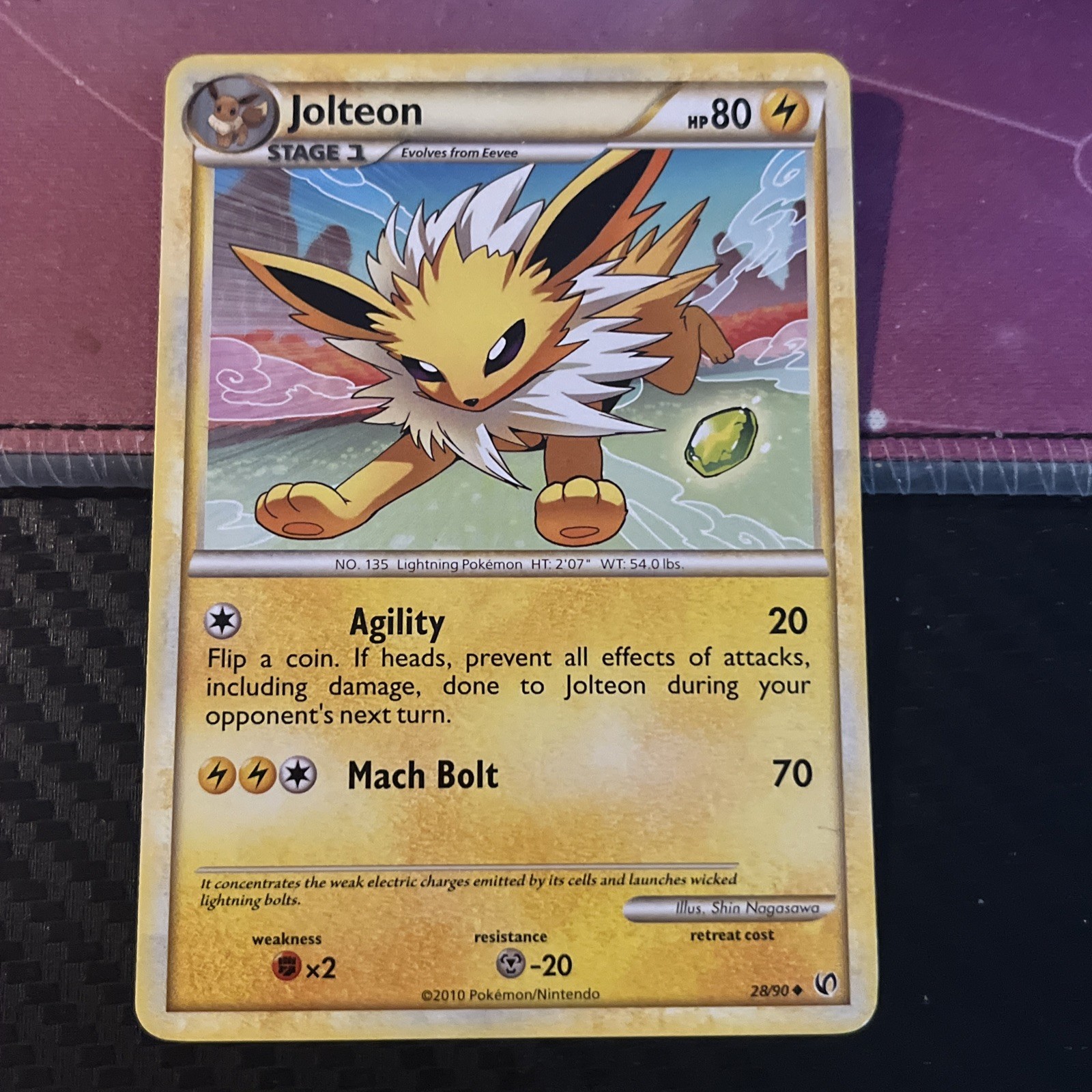 Jolteon 28/90 Uncommon HGSS Undaunted Pokemon