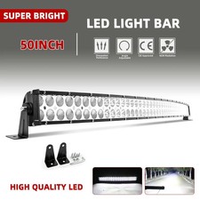 15 20 24 28 33 42 48 Dual Row Led Light Bar Spot Flood Combo Truck Off Road